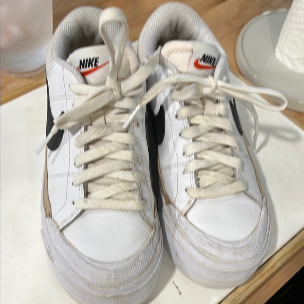 Nike White and Black Athletic Shoes